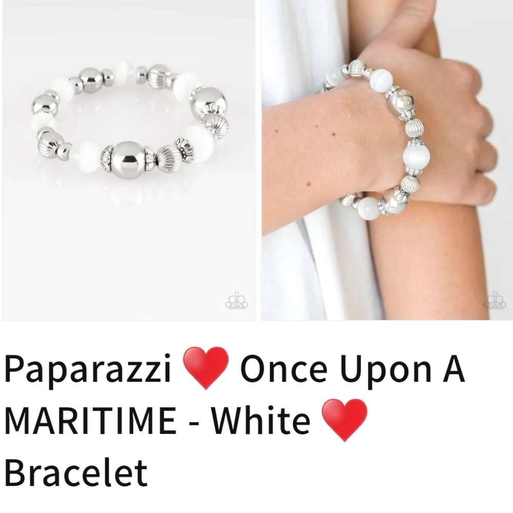 Nwt once upon a maritime Papparazzi Bracelet white